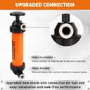 HORUSDY Multi-Use Siphon Transfer Pump Kit Hand Fuel Pumps for Gas Oil Water with Air Hose, Portable Manual Fuel Transfer Pump for Boat, Car, RV, Emergency, Lawn Mower Fluid Drainage