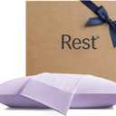 REST Evercool+ Cooling Pillowcases Standard - 2 Pillowcases for Sensitive Skin, Silver Infused Fabric for Hygienic Sleep, Silky Smooth for Curly Hair, High Elastic for Snug Fit (19x29 inches) (Lavender Breeze)