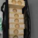 SWOOC Games - Giant Tower Party Game with Hidden Jello Shots - Includes Disposable Cups, Lids & Carrying Case - Stacks up to 5ft - Tipsy Topple Game for Adults - Giant Outdoor Games - Jumbo Bar Fun