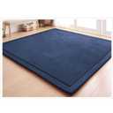 Loartee Coral Velvet Crawling Rug - Area Rug (5.0'x 6'8", Dark Blue) for Toddler Children Play Mat Yoga Mat Exercise Pads Carpet (4'11"x6'7")