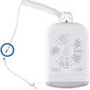 Facon 12V DC Light Combo for Pop Up RV Camper - 2-Speed Fan With Independent Switch, Extendable Cord, Male Plug, Holding Bracket