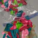 FunHot Tropical Balloons, 60 Pcs 12 Inch Hot Pink Teal Blue Latex Balloons with Rose Gold Confetti for Birthday Baby Shower Wedding Beach Tropical Flamingo Party Decorations