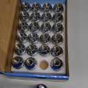 Kadrick 20pcs M12x1.5 Lug Nuts,One-Piece Solid Chrome OEM Factory Style, Replacement for 2001-2024 Ford Escape/2012-2018 Focus/2006-2020 Fusion/Lincoln 2015-19 MKC/2012-16 MKZ,Large Acorn Seat (Silver)