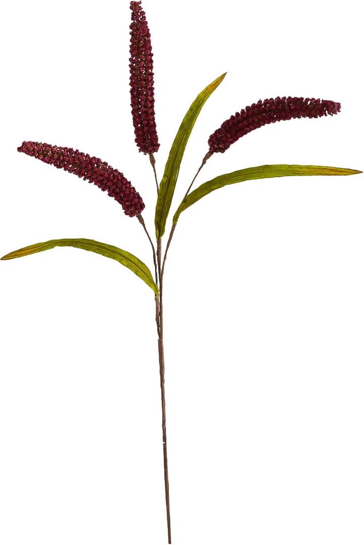 Nearly Natural 30in. Sorghum Harvest Artificial Flower (Set of 12) (Red)