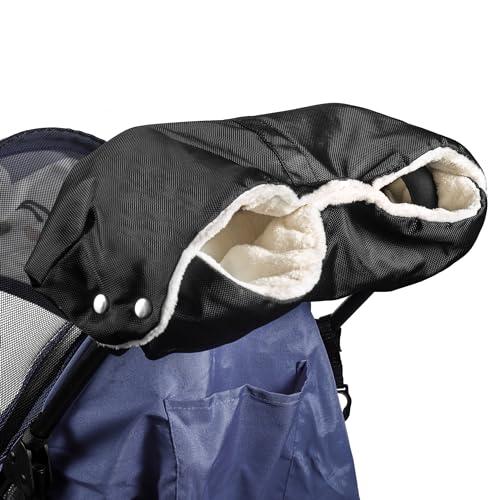 Stroller Hand Muff, Thick Gloves Anti-Freeze, Hand Warmer Muff with Fleece, Waterproof, Windproof, Universal Size for Pushchairs