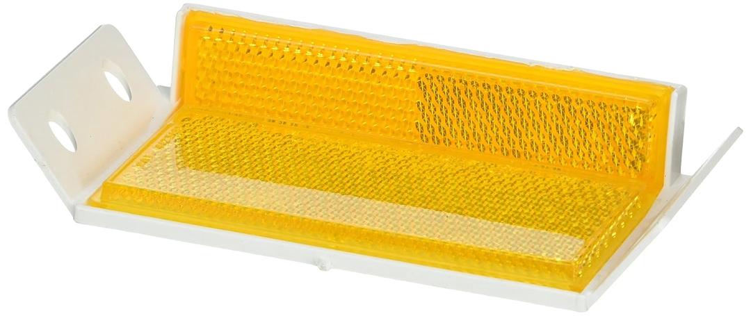 Tapco GR-1 Prismatic Guard Rail Delineator, 4-1/4" Length x 2-1/2" Width x 1" Height, Amber