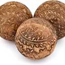 Kimona Decorative Ball Mango Wood Centerpiece or Individual Use Ideal for Use in Living, Dining Room | Coffee Table and House Dcor (Set of 3), (3" x 3" x 3")