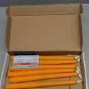 Homemory 12 Pcs Flameless Taper Candles with Remote Timer Dimmer, 11 inches Orange Taper Candles Battery Operated, Plastic LED Candlesticks with Flickering Flame for Halloween Decoration