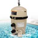 160340 Cartridge Pool Filter Tank Assembly-320 Square Feet 120 GPM Fit for Pentair Clean & Clear Plus Cartridge Pool Filters, Fiberglass Reinforced Polypropylene Tank Cartridge, Almond