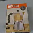 IMUSA 12-Cup Stovetop Espresso Maker, Cast Aluminum Coffee Maker, Cuban Coffee Brewer, Moka Pot Style, Portable Coffee Maker for Home, Camping, or Travel