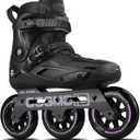 Adult Inline Skate - COSMOID High Performance Roller Skates Blades for Women & Men, 3 Wheels 110mm Metal Frame,Indoor Outdoor and Fitness Black (USM12-13/USL12.5-13.5)