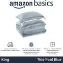 Amazon Basics 3-Piece Micromink Sherpa Bedding Set, Ultra-Soft Down Alternative Comforter, Warm All Season, King, Tide Pool Blue