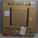 Mumeasy 29.7-57" Extra Wide Baby Gate, Auto Close Large Dog Gate for Doorways, No Drilling Pressure Mounted Pet Safety Gate for Stairs, Easy Walk Through Child Gate for Hallways, House, Indoor, Black