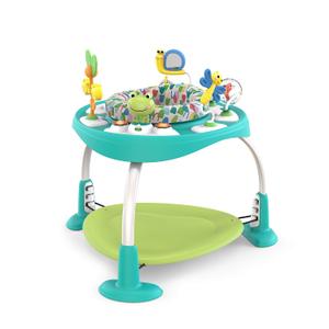 Bright Starts Bounce Bounce Baby 2-in-1 Activity Center Jumper & Table - Playful Pond (Green), 6 Months+