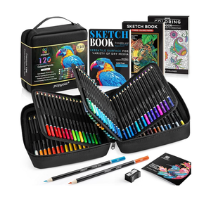136 PCS Colored Pencils Set for Adult Coloring Books, 120 Colored Pencils with Sketchbook, Coloring Book, Sharpener, Soft Core Oil-Based Coloring Pencils for Artists Drawing Sketching Blending Shading