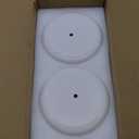 ZOUTOG Succulent Pots,6 Inch Succulent Planters with Drainage and Tray,White Ceramic Planters for Indoor Plants,Round Shallow Flower Plant Pots,Pack of 2 (6.14*1.57 inches)