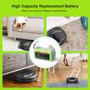 Replacement RVBAT850 Battery (3200mAh, 2-Prong Connector) Compatible with Shark Ion R75, R85, RV761, RV850C, RV1000S, RV700_N, RV720_N, UR1000SR (1 Pack)