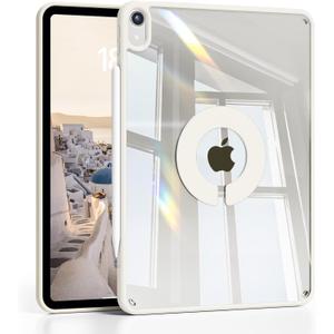 Magnetic Case for iPad mini 7 A17 Pro, iPad mini 7th/6th Generation Case(2024/2021) 8.3 inch Clear Back Cover,Slim&Light, Soft TPU Frame&Transparent Back,Military Grade Protective (Cream White)