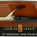 Gold 'N Hot Professional Spring-Grip Curling Iron, 3/4 Inch