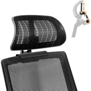 The Office Chair Headrest Attachment, Can Adjust The Height, Inclination, and Distance Between The Front and Back.Mesh Headrest is Suitable for Ergonomic Office Chairs(Black)