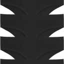 High Waist Thong Underwear Women Ribbed Cotton Tummy Control Thongs Panties Size S-4XL Pack 6 (Black, M)