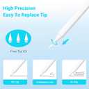 Stylus Pen for Apple Ipad Pencil for iPad 10th 9th Generation Palm Rejection with Apple Pen 2018-2025 Ipad A16 9th 8th 6th 7th Gen Mini A17 6th 5th Ipad Air 3rd/4/5th/M2/M3 Pro M4 11-12.9 inch White