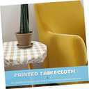 Outdoor Plaid Table Cover Round Oilproof Tablecloth for Camping Picnics and Dining Fits Tables Easy Clean Durable and Dirtproof Design