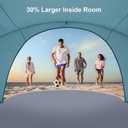 Gorich Beach Tent Sun Shelter with UPF50+ UV Protection for 1-2/3/4-5/6-7 Person, Lightweight & Portable Beach Shade Canopy with 2 Zippered Doors, Easy Setup Family Beach Umbrella
