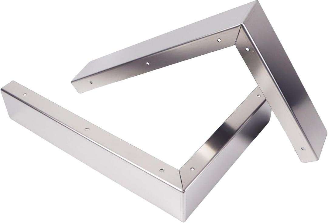 2.95"W Microwave Filler Kit for 10.75"D Gaps - Stainless Steel Trim Replaces Whirlpool 8171339, GE JVM1790 - Over-Range Microwave Cabinet Gap Cover 15.75"H (2-Pack)