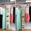 MAX Houser 10-Shelf Hanging Shoe Shelf Organizer, Hanging Shoe Storage for Closet (Beige)