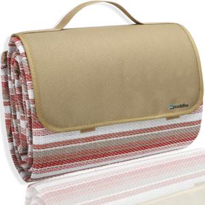 scuddles Extra Large Picnic & Outdoor Blanket Dual Layers for Outdoor Water-Resistant Handy Mat Tote Spring Summer Camping Blanket Great for The Beach (60 X 80, Orange)