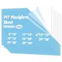 Art3d 5-Pack of 12×12" PET/Plexiglass Sheets, Transparent Clear Flexible Plastic Sheet Panels for Craft, Picture Frames, Sign Blank, DIY Display Project