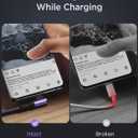 AINOPE USB C Cable 60W 2-Pack 10ft Nylon Braided USB C to USB C Cable Type C Charger Fast Charging Right Angle USBC Cable Charger Cord for iPhone 16 Pro Max 15 Plus Samsung S24 S23 iPad Pro Purple