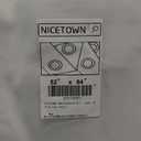 NICETOWN 100% Blackout Window Curtain Panels, Cold and Full Light Blocking Drapes with Black Liner for Nursery, 84 inches Drop Thermal Insulated Draperies (White, 2 Pieces, 52 Wide Each Panel)