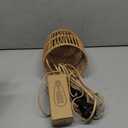 Plug in Pendant Light, Hanging Lights with 15ft Golden Cotton Cord & Stepless Dimming Switch, Handwoven Hemp Rope Lampshade, Boho Hanging Lamp for Bedroom,Hallway (Bulb & 2 Swag Hooks Included)