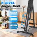 Relife Stair Stepper, Vertical Climber Exercise Machine for Home Gym, Stair Climber with 4 Metal Guide Rails Folding Step Fitness Machines Cardio Workout Machine 5-Level Heights 2026 Newer Version