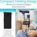 Vive Folding Cane - Foldable Walking Cane for Men, Women - Fold-up, Collapsible, Lightweight, Adjustable, Portable Hand Walking Stick - Balancing Mobility Aid - Sleek, Comfortable T Handles