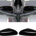 Moonlinks Compatible with 2016-2021 Honda Civic Side Mirror Cover Replacement,Glossy Black LH & RH Side Door Rearview Mirror Cap Trim for 10th Gen Civic,2019-2022 Insight,(1 Pair)