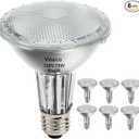 Vinaco PAR30 Long Neck 75W, 5 Pack Long Lasting PAR30 Halogen Flood Light Warm White 2800K, PAR30 Dimmable, High Output par30 Flood Light Bulb 120V with E26 Base for Indoor/Outdoor