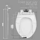 MinSha Soft Close Toilet Seat 18.5 In Elongated Seat, Quick Release