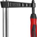 BESSEY TG7.024+2K Cast Jaw Clamp for Woodworking, F-style with Wood Handle, Carpentry, Home Improvement, and DIY Projects, Size: 7 x 24 In.