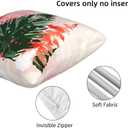 bassyil Christmas Tree Watercolor Throw Pillow Covers Decorative Linen Pillow Cases Set of 2 Square Cushion Cover for Couch Sofa Bedroom Patio 18x18 Inch