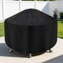 Round Fire Pit Cover for 22-34 Inch Firepit, Heavy Duty Outdoor Patio Fireplace Covers - Waterproof Dustproof Anti UV and Tear Resistant