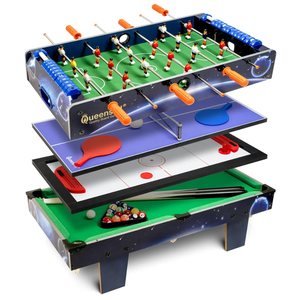 4 in 1 Game Table 28"– Multi Game Table for Adults and for All Family Featuring a Mini Air Hockey Table, Mini Ping Pong Table, Foosball Table, Pool Table - Fun Tabletop Game