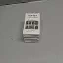 7 x Cat Eye Nails Short Squoval, Shimmery Black, Small Size Press on False Nails, 24 Reusable Fake Nails With Stick on Adhesive Tabs