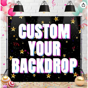 5x3ft Custom Photo Backdrop Personalized Banner Customized Backdrop with Picture Text for Photography, Gift for Birthday, Wedding, Graduation, Party, Christmas, Valentine's Day