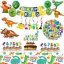 Dinosaur Birthday Decorations, 108Pcs Dinosaur Party Supplies, Dino Party Decorations Set, Great for Birthday Party, Children's Party, Theme Party and Birthday Decorations for Boys and Girl