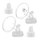 Momstouch 14mm Flange and Duckbill Valve Compatible with Spectra S1 S2 9 Plus Breastpump Replacement to Spectra Pump Parts, Not Original, Replace Spectra Accessories.