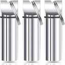 YourRx Keychain Pill Holder – Large Capacity Waterproof Travel Pill Organizer Pill Container for Tablets, Capsules – Durable Travel Friendly Pill Case for Purse Mini Pill Case (Silver) 3-Pack