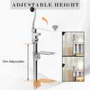 Commercial Heavy Duty Can Opener- Adjustable Manual Opener with 2 Blades & Plated Steel Base, Fits Cans Up to 10" Tall for Restaurant, Hotel, Food Store, 16" + One Replacement Blade